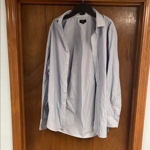 Light Blue/white striped Button-Up Shirt J-Crew men’s size 16/33